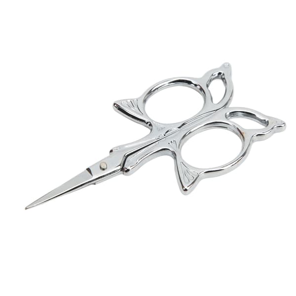 Embroidery Scissors with Sharp Blades, Pointed Design, Lightweight and Portable, Silver, DIY Tool, Small Scissors for Home Sewing