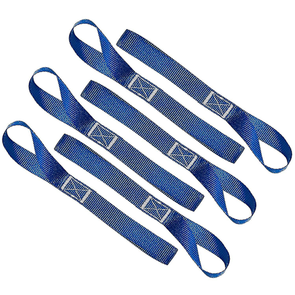 Soft Loop Tie Down Straps - 1,500 Load Capacity- 6 Pack - Loops For Dirt Bikes,blue