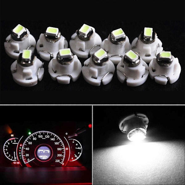 10X Vit T4 T4.2 Neo Wedge 1-SMD LED Instrumentpanel Klimat Glödlampa Fg