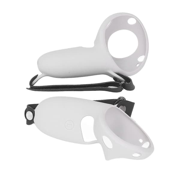 2 stk. Touch Controller Grebsdæksel Silikone Grebsdæksel Beskytter med Knoremme til Meta Quest Pro Grey Style B