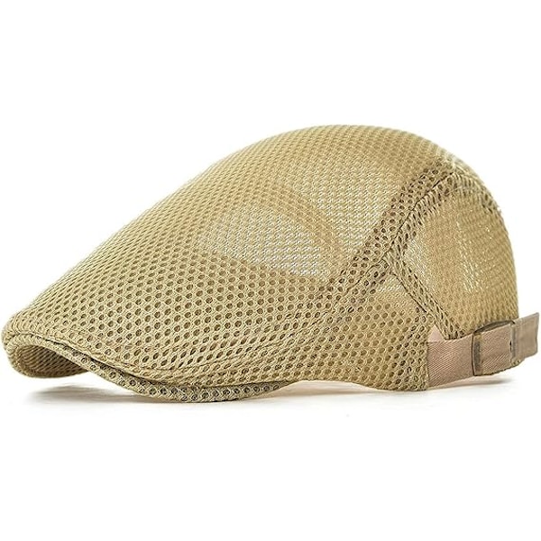 Newsboy Basker Ivy Keps Cabbie Platt Keps Justerbar Herr Andningsbar Mesh Sommarhatt Black