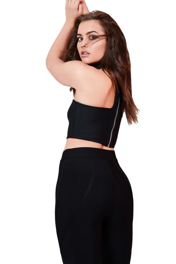 Lovemystyle Sorte Leggings i Bandagemateriale Black S