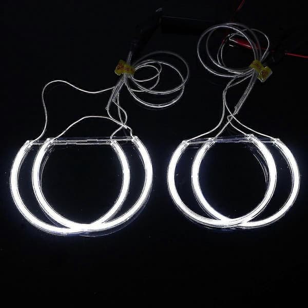 4x CCFL Angel Eye Halo LED Ring Ljus Vit Icke-projektor för E46 3-serie HA