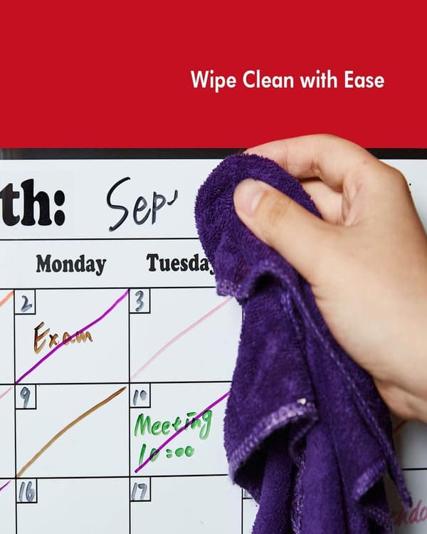 Magnetisk whiteboard-kalender for kjøleskap