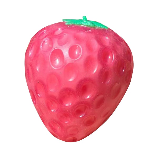 Fruit Squeeze Toy Cute Discolored In Light Strawberry Squishes Flexible Quick Recovery Stress Relief Pinch Toys Funny Vent Strawberry Ball Anti-stress
