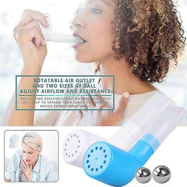 Slimfjerner Lungeutvider Pusteøvelse Respiratorisk Slimfjerner Klar - Blue