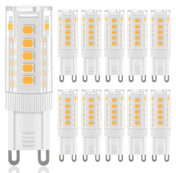 10 pcs G9 LED Bulbs Warm White, 3W, 300LM, 3000K, Replacement Lamp
