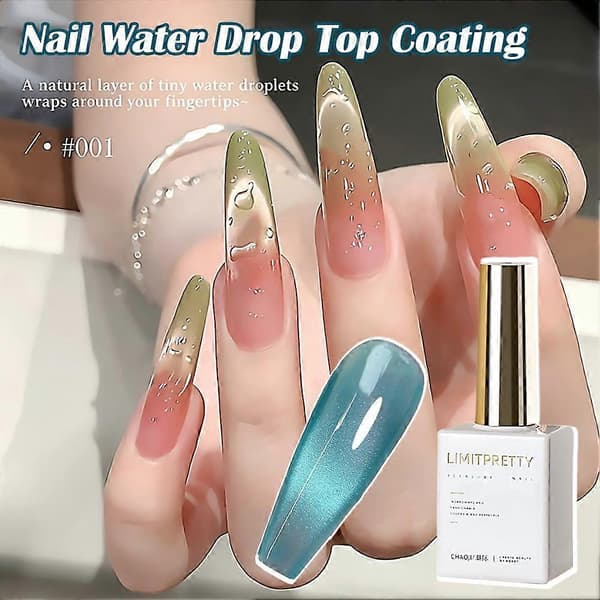 LIMITPRETTY Vanndråpe Gel Polish 3D Neglekunst Toppstrøk for LED-lampe 2 1pcs