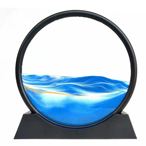 Rörlig Sandkonst Bild Timglas Deep Sea Sandscape Glas Kvicksand 3D Målning