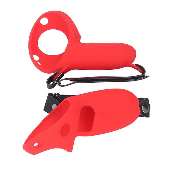 2 stk. Touch Controller Grebsdæksel Silikone Grebsdæksel Beskytter med Knoremme til Meta Quest Pro Red Style B