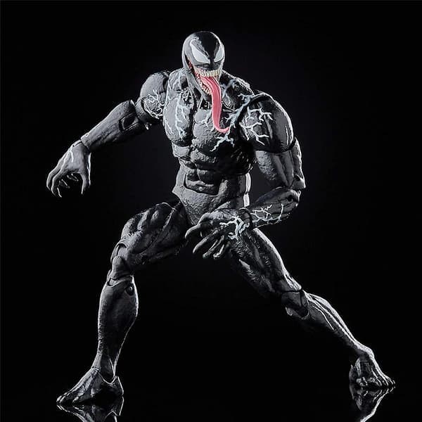 Marvel Venom Action Figure, Movable Joints Toy Figures Venom Collector Model With Replaceable Accessories Gift For Fans