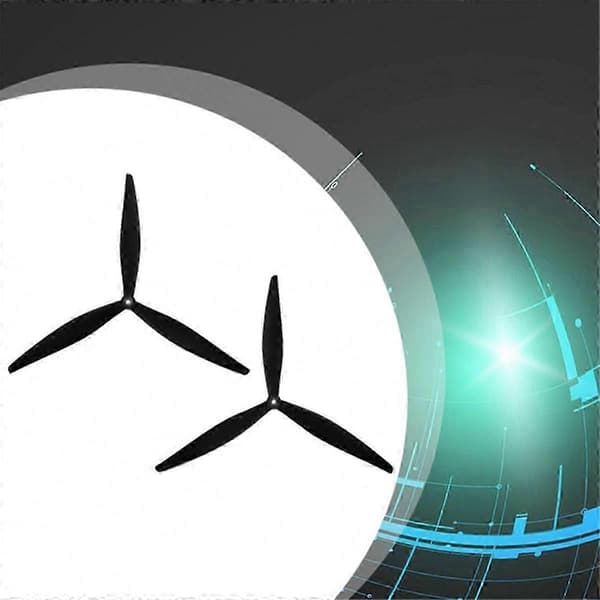 2 st 13X8X3 13-tums propeller 3-bladig elektrisk propeller CW+CCW för RC FPV drönare quadcopter Black