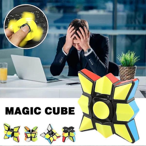 Speed Professional Magic Cube Førsteordens Fidget Spinner Spesialformet Kube Glatt Rotasjon Dekompresjonskube Vent Dec Som visas