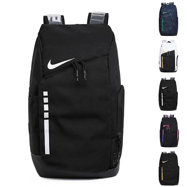 Unisex Nike Elite Pro Basketball Rygsæk Skole Taske Gym Sport Rejsetaske Laptop Taske Black Pink