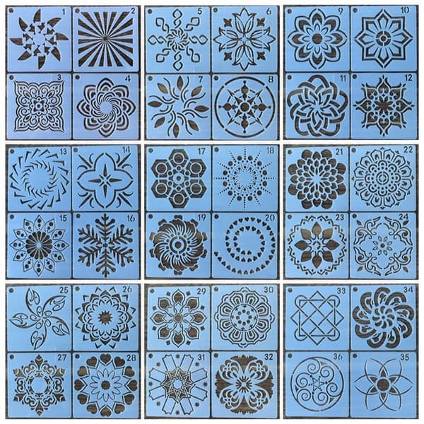 Mordely 36/56 Mandala-stencilpaket