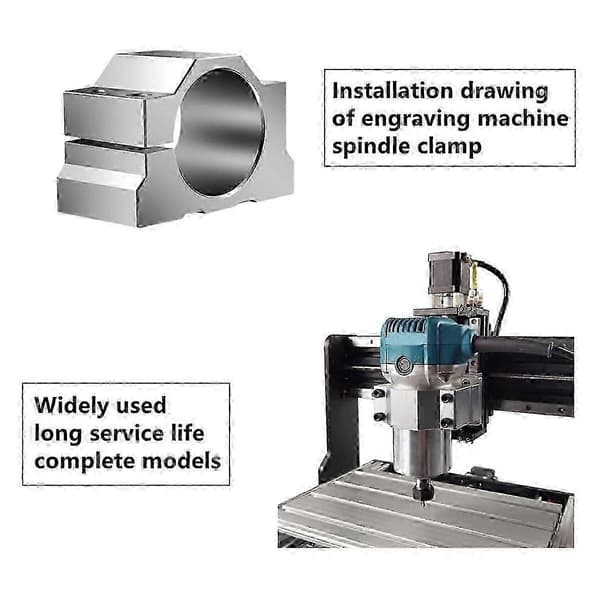 65 mm CNC spindelmotor klämfäste, spindelmotorfäste med 4 skruvar, för CNC R SZRH A-X