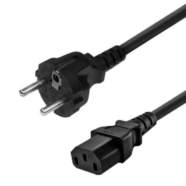 1,8 m Strømkabel Schuko Type F (CEE 7/4) til Kaldkontakt C13 Uttak PC Datamaskin Skjerm Skriver