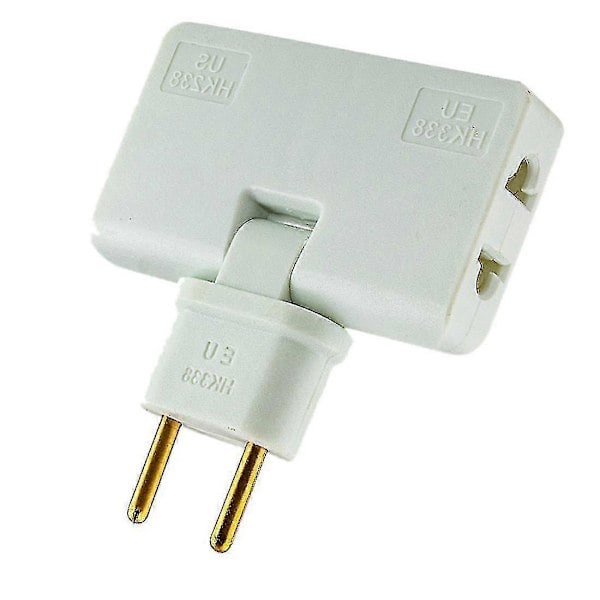 Roterbar EU-stikadapter 3 i 1 Roterbar Stikforlænger 180 Graders Forlængerstik Mini Stikadapter
