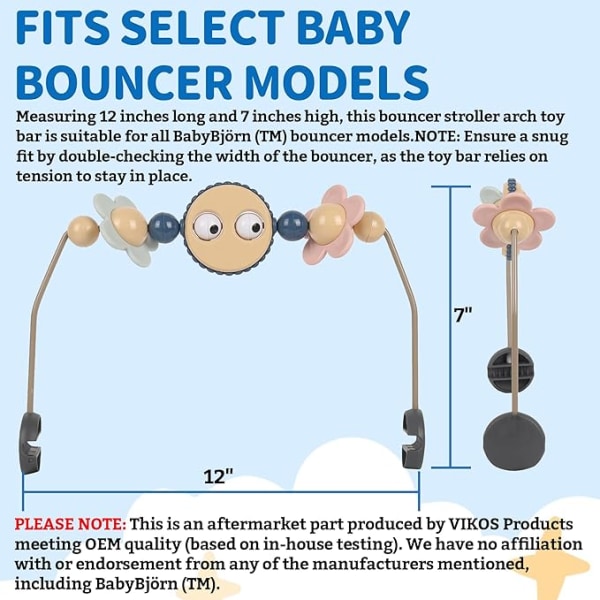 Lekebue til babystol - Vognbue leke - Googly Eyes leke til babybil