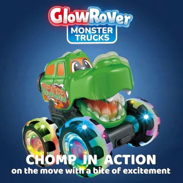 Trykk-for-lys Monstertrucks, Glir-Langs med Lys, Bevegelsessensor Lysende Leketøybiler for Barn Crocodile