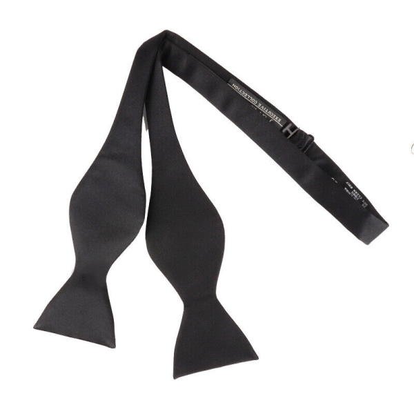 Self Tie Silk Bow Tie Solid Color Black Mens Bow Tie ·