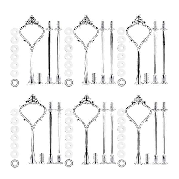 6-delt hardware sæt til kageholdere 3-lags kageholder montering hardware holder til bryllup og fest Gratis fragt + overlegen kvalitet