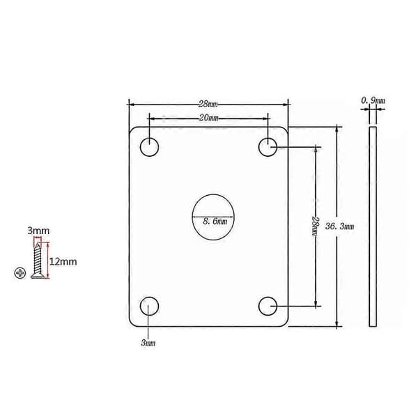 1 sæt Gt103 stil jackplade guitar bas output input jack stik til elektrisk guitar dele (sølv)
