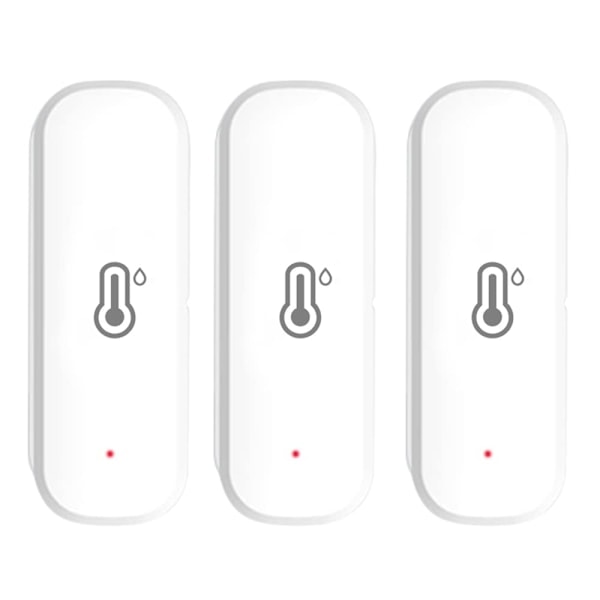 3-pak, WiFi til TUYA Smart Temperatur- og Fugtighedssensor, WiFi Indendørs Termometer og Hygrometer med Fjernbetjening og Notifikationsadvarsel