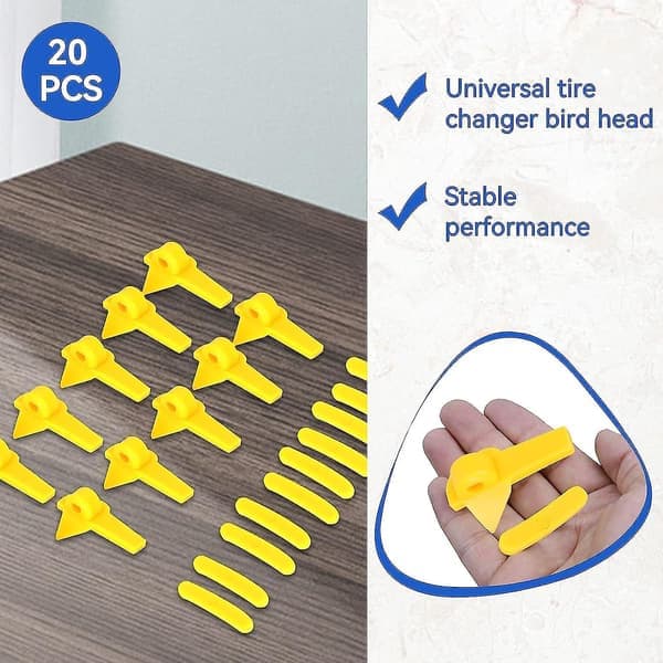 Tire Mounting Head, 20 Pcs Tire Changer Mount Plastic Insert Tire Machine Protector Rim Horn Edge Guard Compatible with Duck Head H324