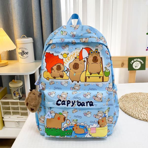 Large Capacity Backpack | Middle and Elementary School Girls' School Bag - Blue Blue