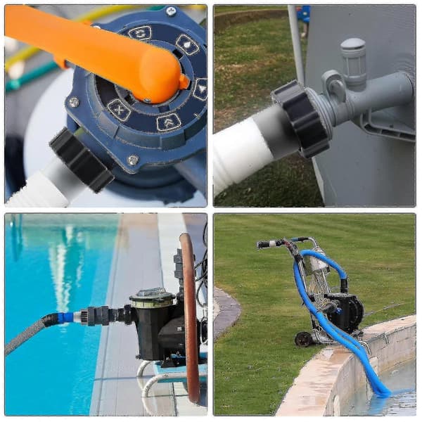 Poolslangadapter, 2-pack Poolslangadapter A För Pool 32-38mm För Pumpar Pooltillbehör Med -SJL
