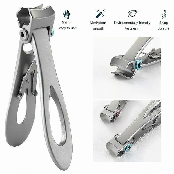 Vianys Proclip, Dotmalls Clipmaster Pro, Sprutsikker negleklipper i rustfritt stål silver