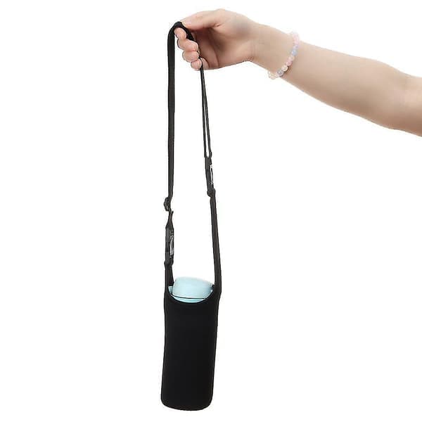 Portable Water Bottle Case Cover With Adjustable Straps Vacuum Cup Sleeve Pouch. (black) (1 pc)