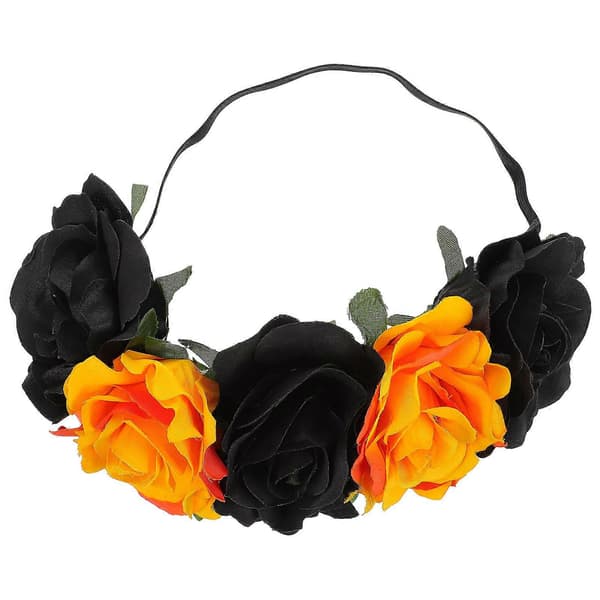 Elastisk blomsterhodebånd for kvinner, blomsterkrone, roseblomsterhodebånd