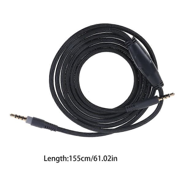 Erstatningskabel Hodetelefon Lydkabel Forlengelse 1,5m Støyreduserende Praktisk for HyperX Cloud for Alpha/Flight