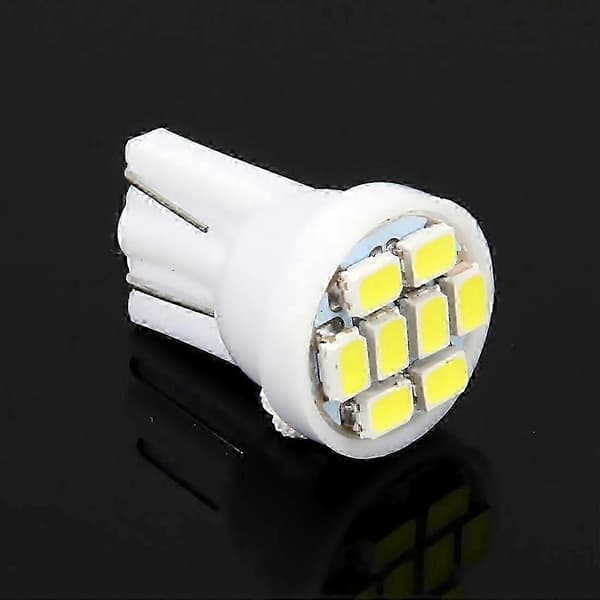 10 st T10 8 LED Bilblinkerslampa White Light