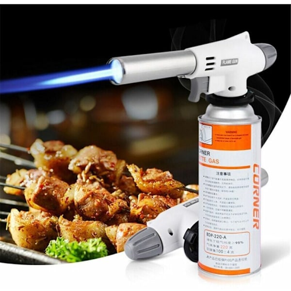 Professional Kitchen Torch for Culinary Creations, Adjustable Flame with Piezo Ignition Technology and High Temperature Resistance, Versatile Use