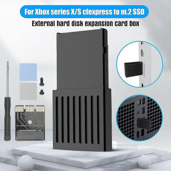 Bärbar 1 TB extern SSD för Xbox Series X/S, extern konsol hårddiskkonverteringsbox M.2 expansionskortplats 32G bandbredd