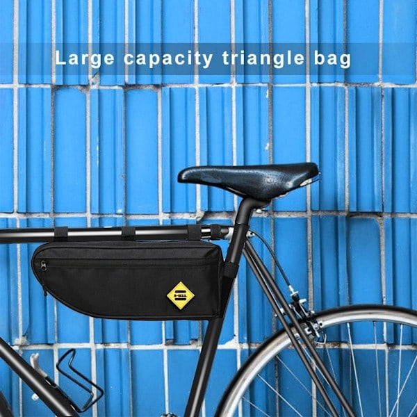 Vägcykelramväska, Triangelcykelväska, 34,5x13,5x5,5cm