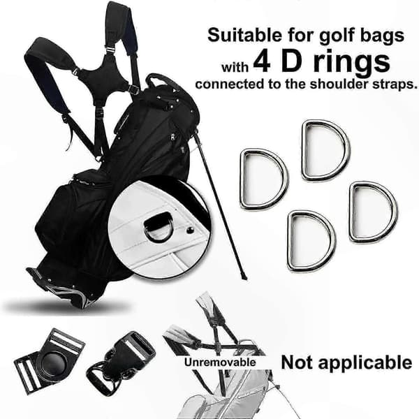 Justerbar axelrem för golfbag för enkel transport