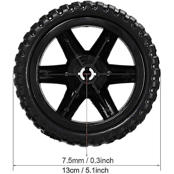 2 st Shopping Cart Hjul Reseväskor Trolley Caster Ersättning 5 tum Dia Gummi Skum Svart