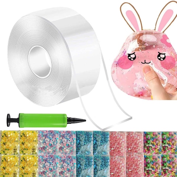 Gör-det-själv bubbelblåsande nano-tejpsatser Stressavlastande set Blåsande bubbeltejp DIY- set