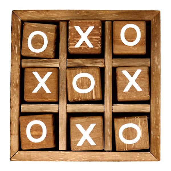 1 Sæt Tic Tac Toe Træbrætspil Forældre-barn Intelligens Fritidsleg Legetøj