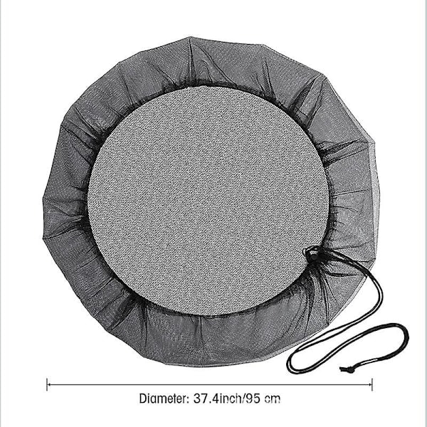 Regnvandstønde Net, Regnvandstønde Net Regnvandstønde Beskyttelse Regnvandstønde Net Beskyttelse Regnvandstønde Regnvandstønde Net Beskyttelse Til Udendørs Have (95cm Diameter Sort)