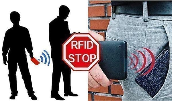 PopUp Smart-kortetui der skyder 8 kort ud RFID-NFC Sikker - Sort