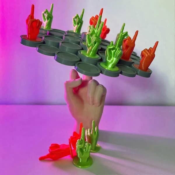 Langfinger Balansespill, Balansebrettspill for 18 deler Red and Green