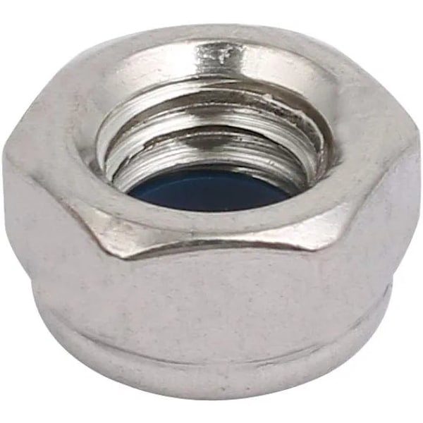 10 stk. Låsemutter Venstregjenget M8x1.25mm Metrisk Gjenget 304