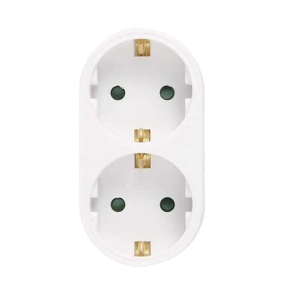 2 Stik Dobbelt Stik Multistik Stikdåse Multi Stik Adapter Horisontal K
