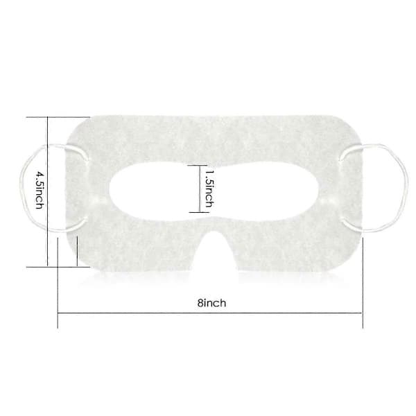 100 st Universal Engångs VR Ögonmask för Quest 3 VR Headset Tillbehör Svettabsorberande Ögonskydd [D] vit