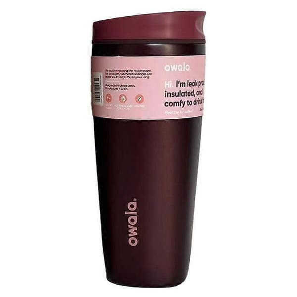Owala Freesip 12oz/20oz Isoleret Vandflaske i Rustfrit Stål - Black Cherry 20oz